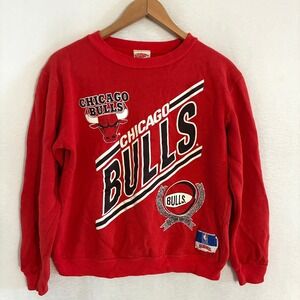 Vtg 90s Nutmeg Chicago Bulls USA Made Sweatshirt M Basketball Crewneck Pullover
